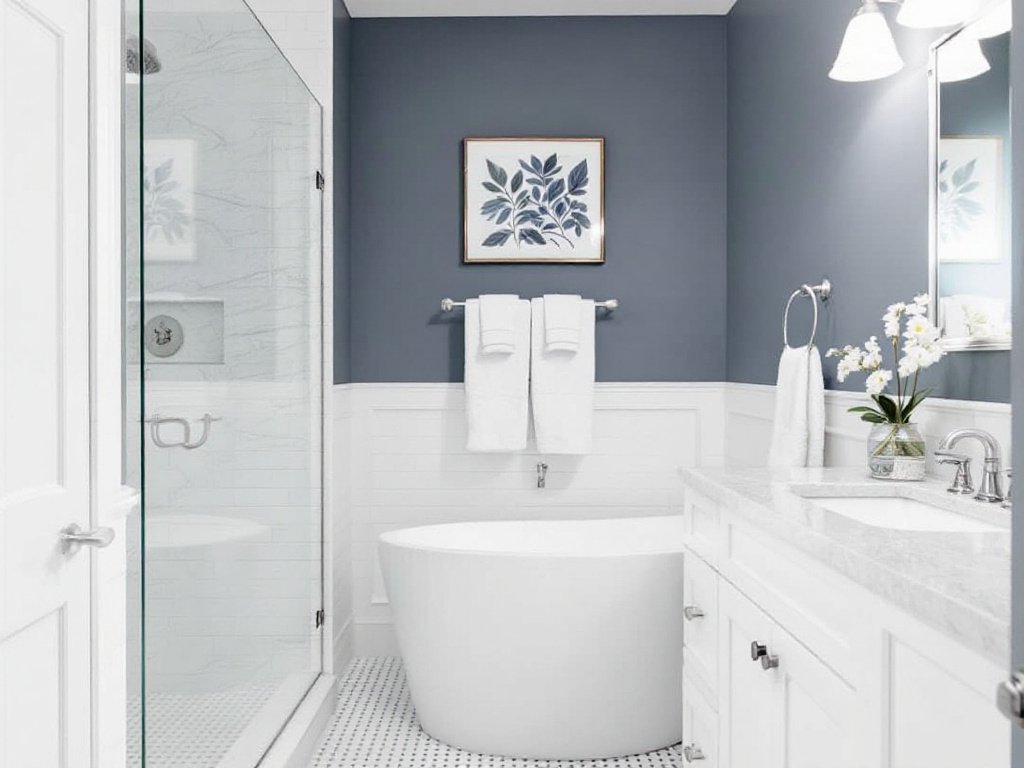 A photo showcasing a sleek, modern, and contemporary bathroom renovation in Needham, MA.