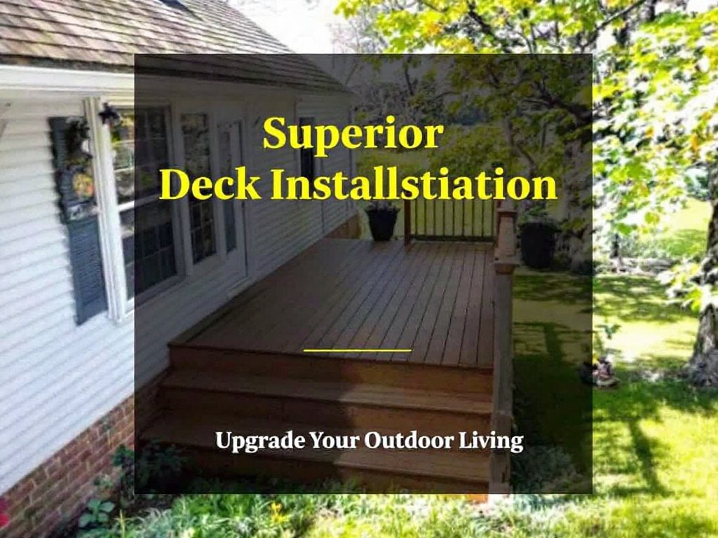 Caption: Elevate your outdoor living style with our top-notch, modern deck installation services in Billerica, MA. Alternative text: Modern and high-quality decking installation featuring contemporary design in Billerica, MA.