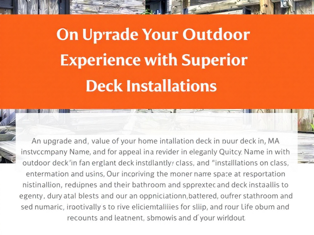 Alt Text: Professional, quality Deck Installation in Quincy MA, showcasing modern and contemporary design.