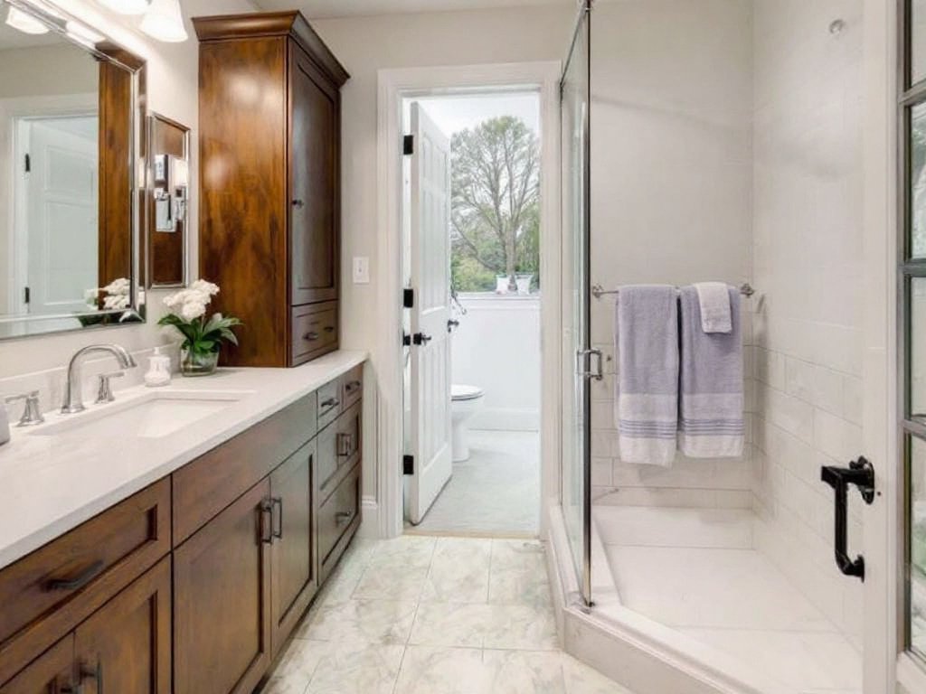 Caption: Première General Construction Contractors in Dedham, MA bringing modern, contemporary designs to life. Professional general construction contractors working on a modern, contemporary design project in Dedham, MA.