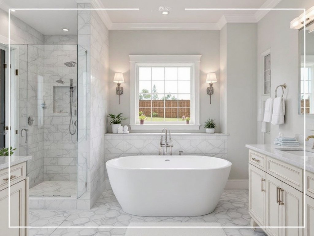 Dramatic Bathroom Renovation: Creating Excellence from the Average. Luxurious bathroom transformation, featuring modern design elements.