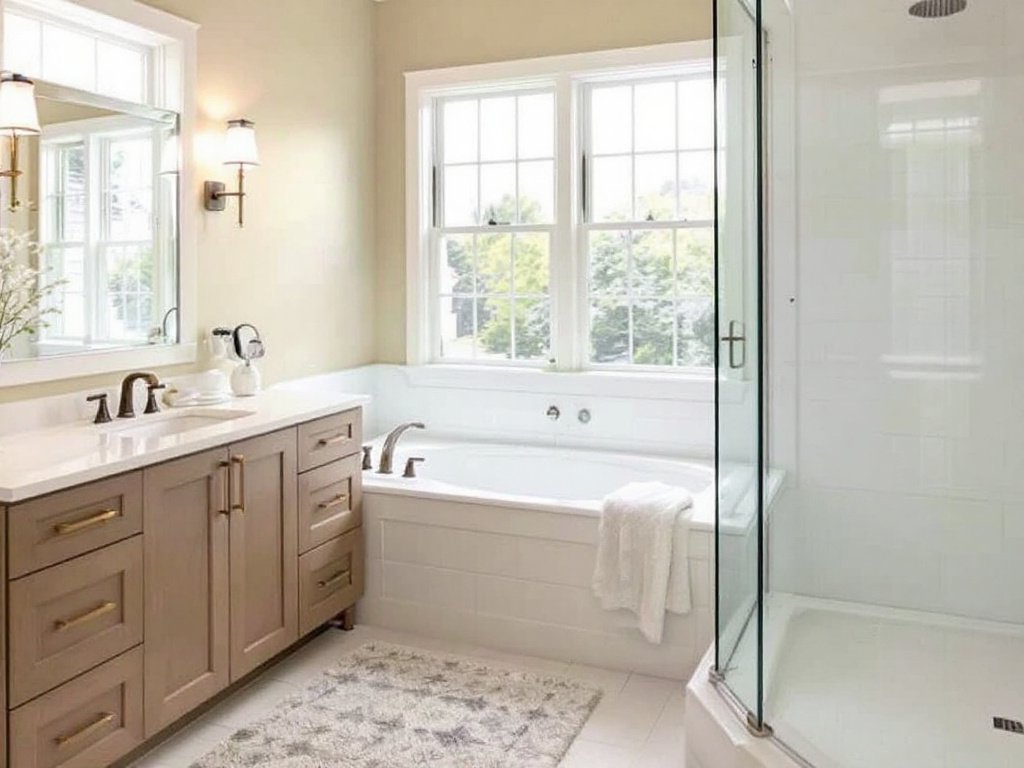 An array of contemporary and modern contractor designs for bathroom remodeling near Canton, MA.