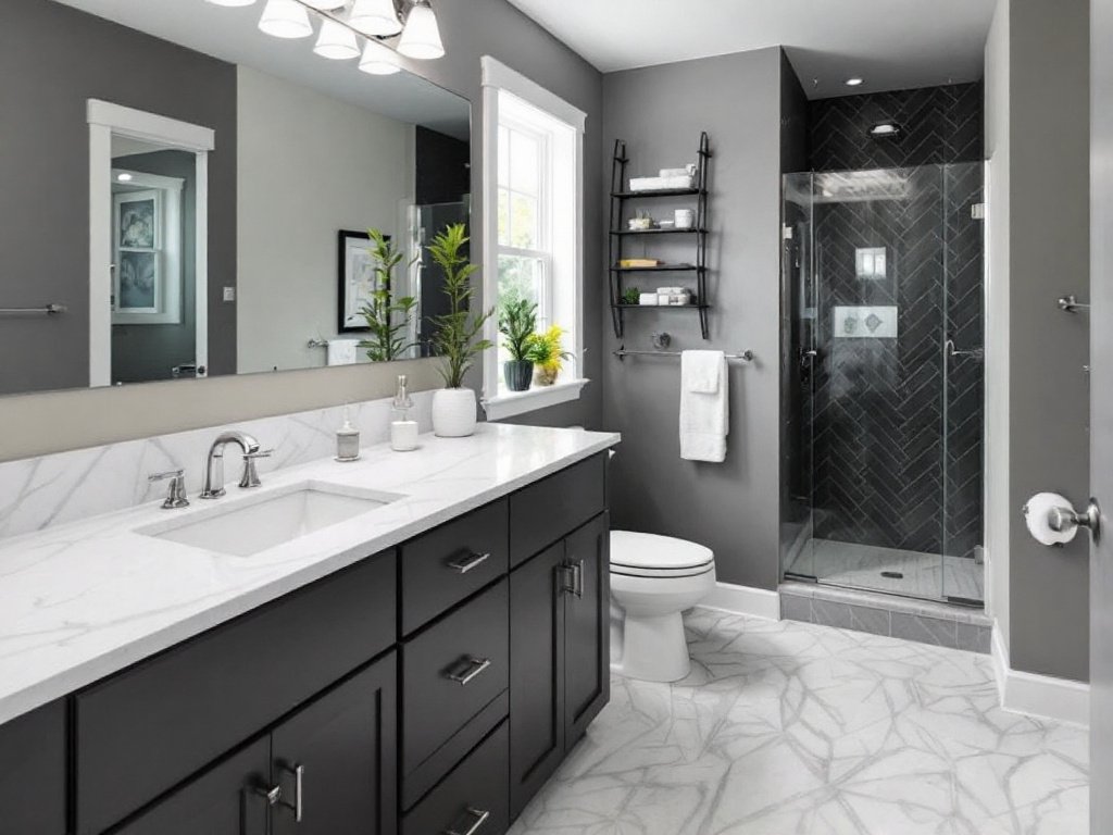 Reinvent Your Bathroom with Modern Design by Premier Weston, MA Contractors An image of a newly revamped modern bathroom in Weston, MA, designed by top-tier contractors.