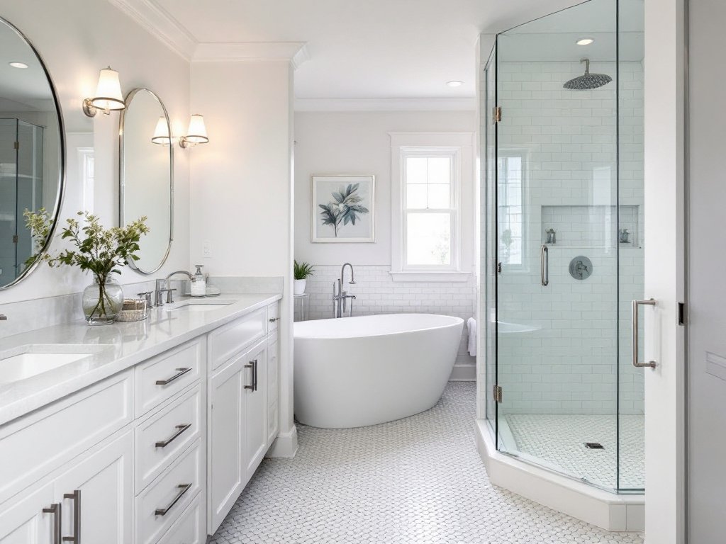Experience Top-notch Bathroom Remodeling in Brookline, MA | Modern, Contemporary Styles A professional bathroom renovation contractor designing a new contemporarily styled bathroom in Brookline, MA.