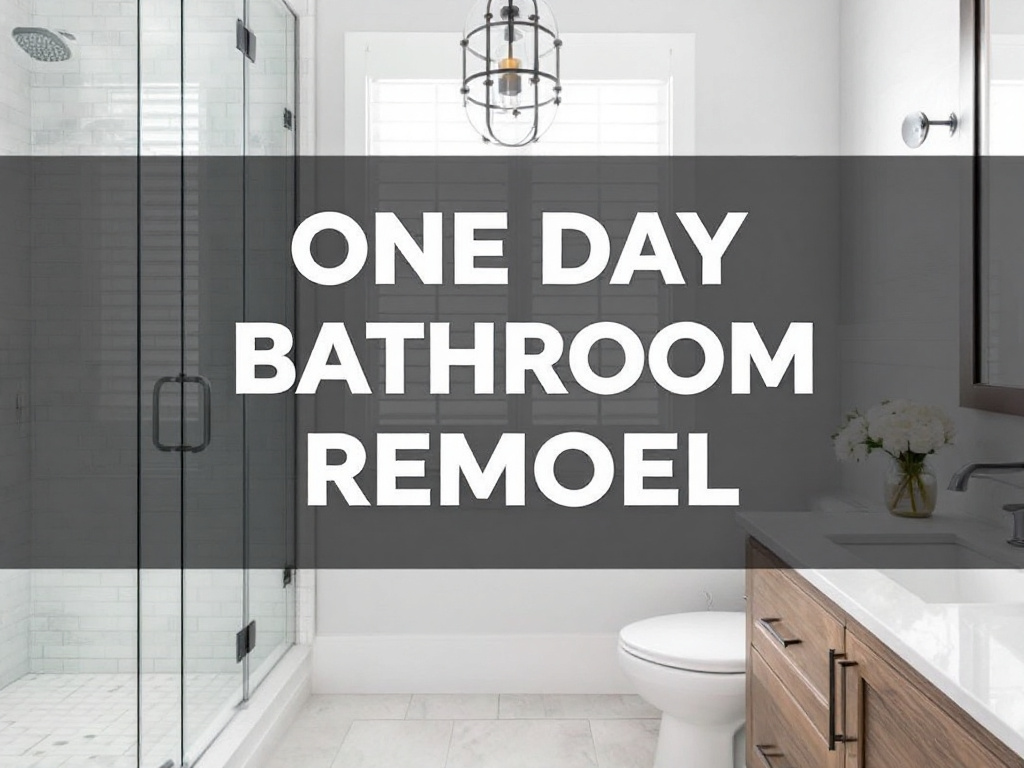 A modern and contemporary one-day bathroom remodel that encapsulates the magic of new design.