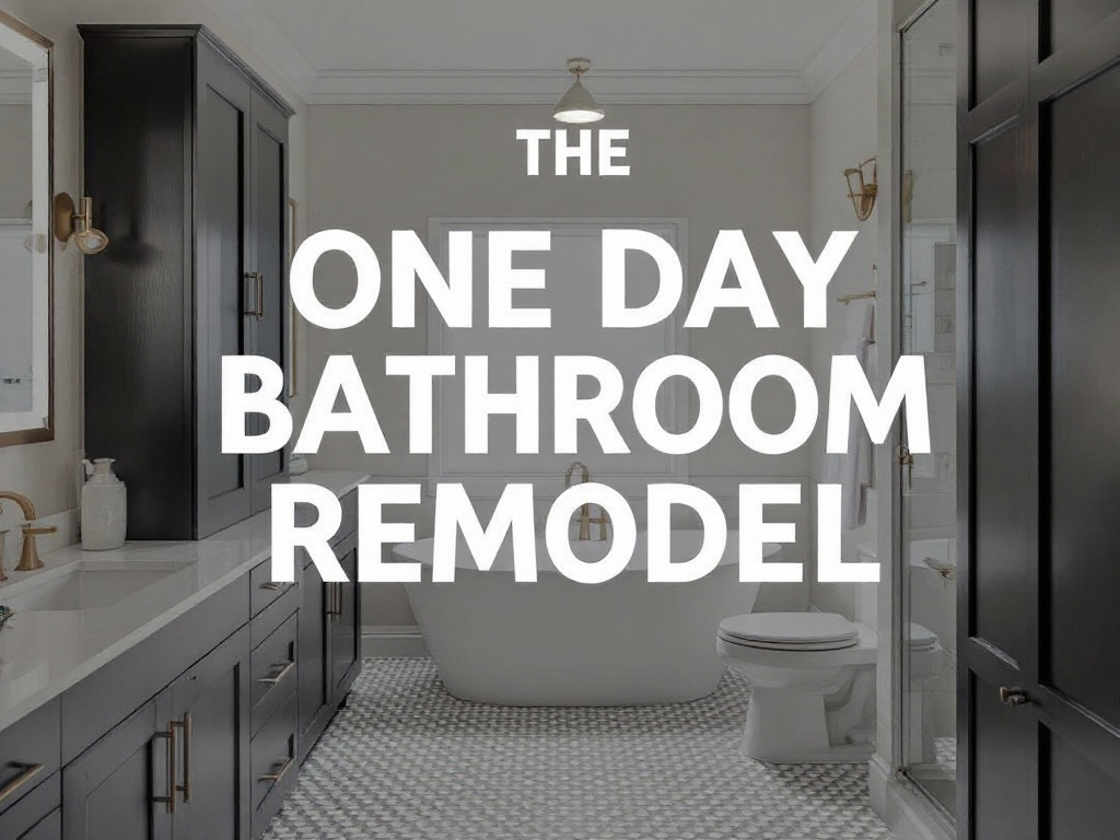 Snapshot of a beautifully remodeled bathroom completed in just one day.