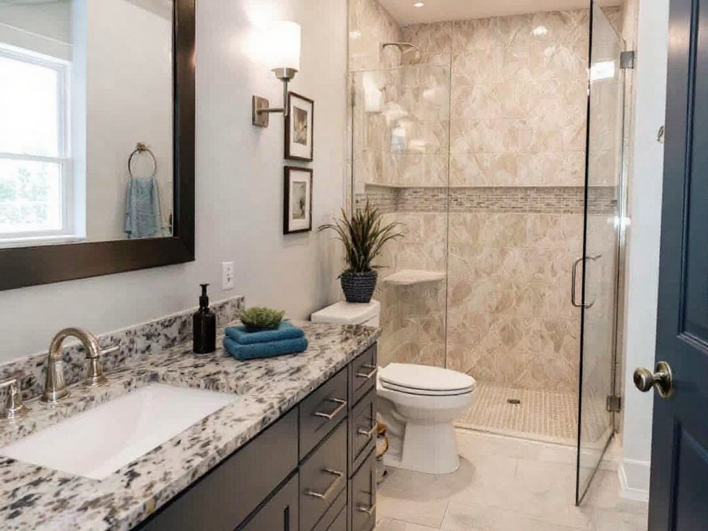 Bath Remodeling Excellence With Elite Tile Installers in Lincoln, MA. Professional tile installers from Lincoln, MA using their expertise for a superior bathroom remodeling project.