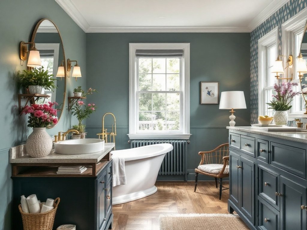 Alt text: Modern, contemporary interior painting transforming an indoor space in Brookline, MA