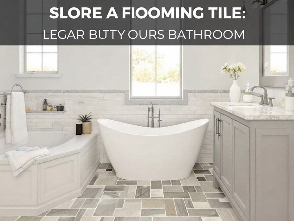 Alt Text: Expert tile flooring installers working on a modern bathroom remodel in Burlington, MA.