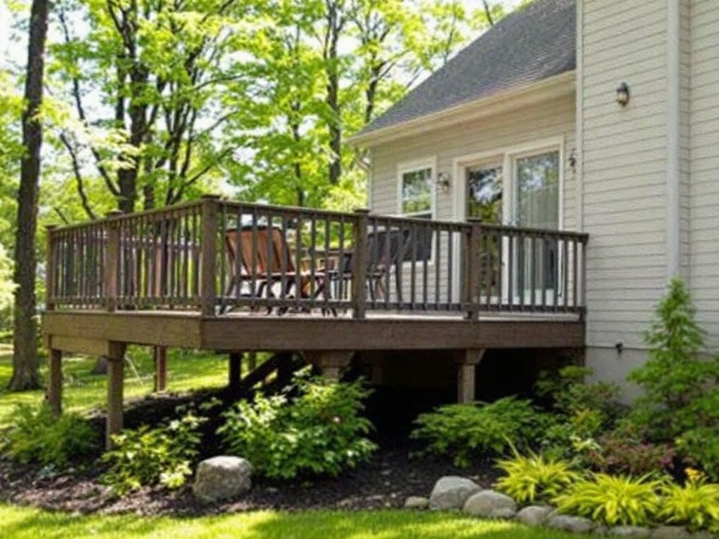 An image of a professionally constructed deck in Newton, MA, reflecting the realization of your dream outdoor space.