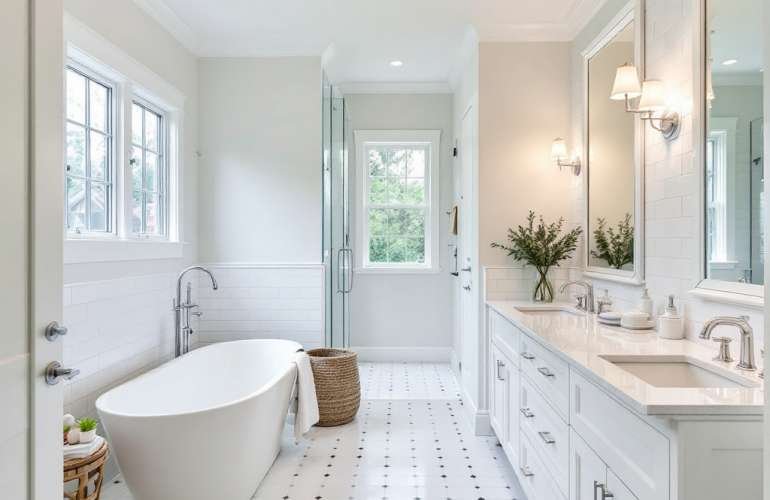 An Enchanting Tale of an Elegant Bathroom Transformation in Brookline, MA