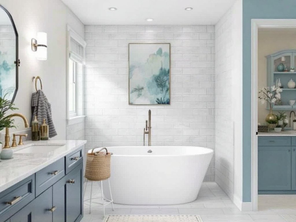 Unveil High-Caliber Tile Installation Services within Braintree MA for a Spectacular Bathroom Renovation. Skilled workers from top-rated tile installation companies near Braintree MA constructing a beautiful, new bathroom.
