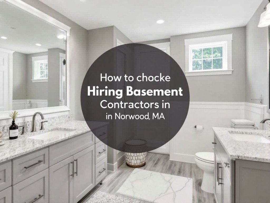A well-designed modern basement by top contractors within Norwood, MA.