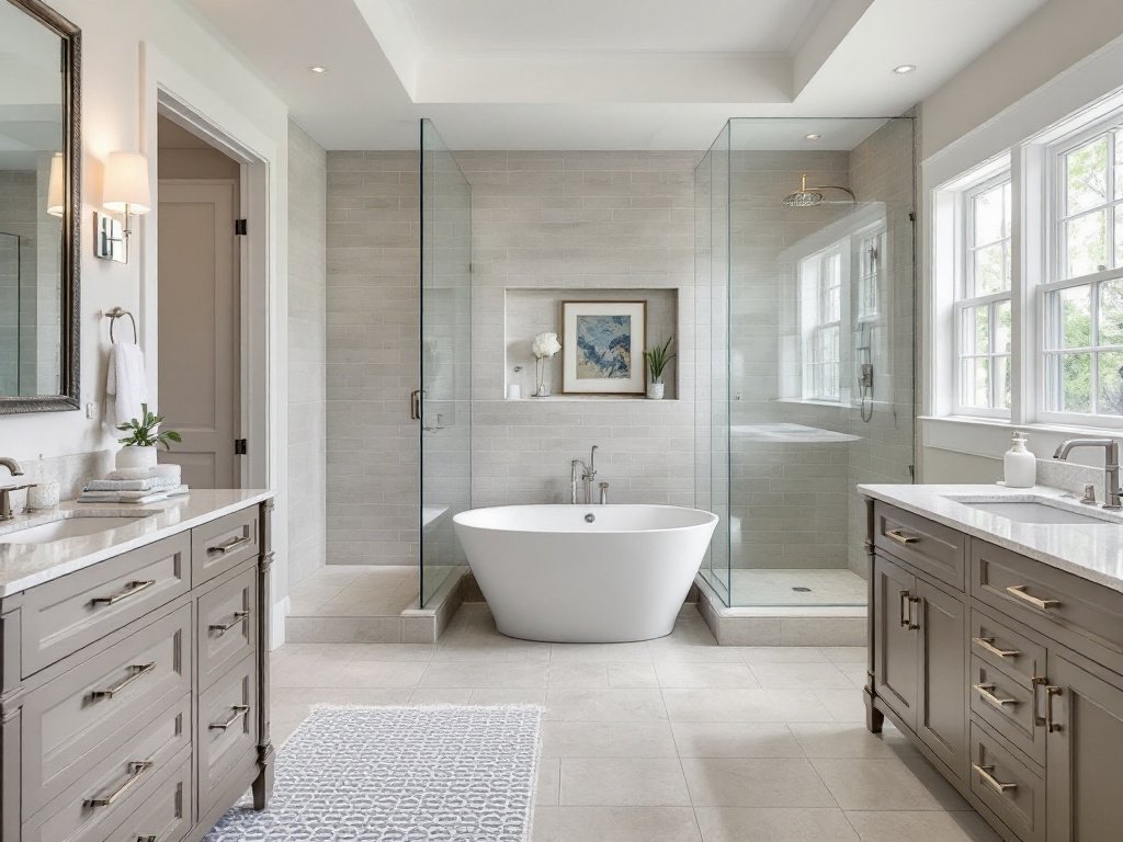 Exceptional Floor Tile Installation in Needham, MA - Revolutionizing Contemporary Designs. Expert tile installers placing modern, contemporary floor tiles in a property near Needham, MA.