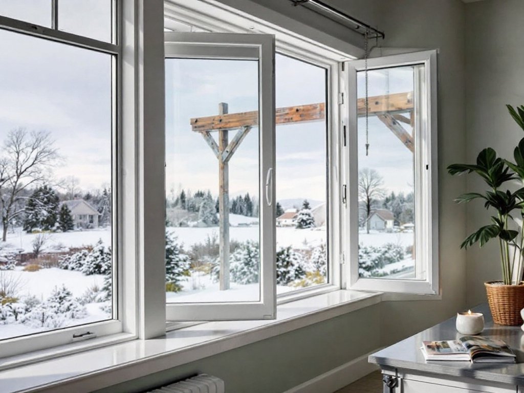 Caption: Elevate your home-style with our window and door installation services! Modern design, quality installation, and unmatched aesthetics. A modern, contemporary designed home with newly installed quality windows and doors enhancing aesthetics.