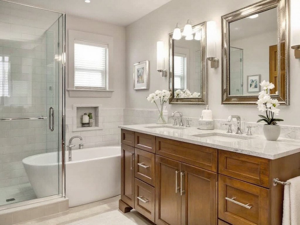 Contemporary Bathroom Remodeling Designs – The Best in Natick, MA Modern and contemporary designed bathroom transformation by Natick's best remodeling contractor.