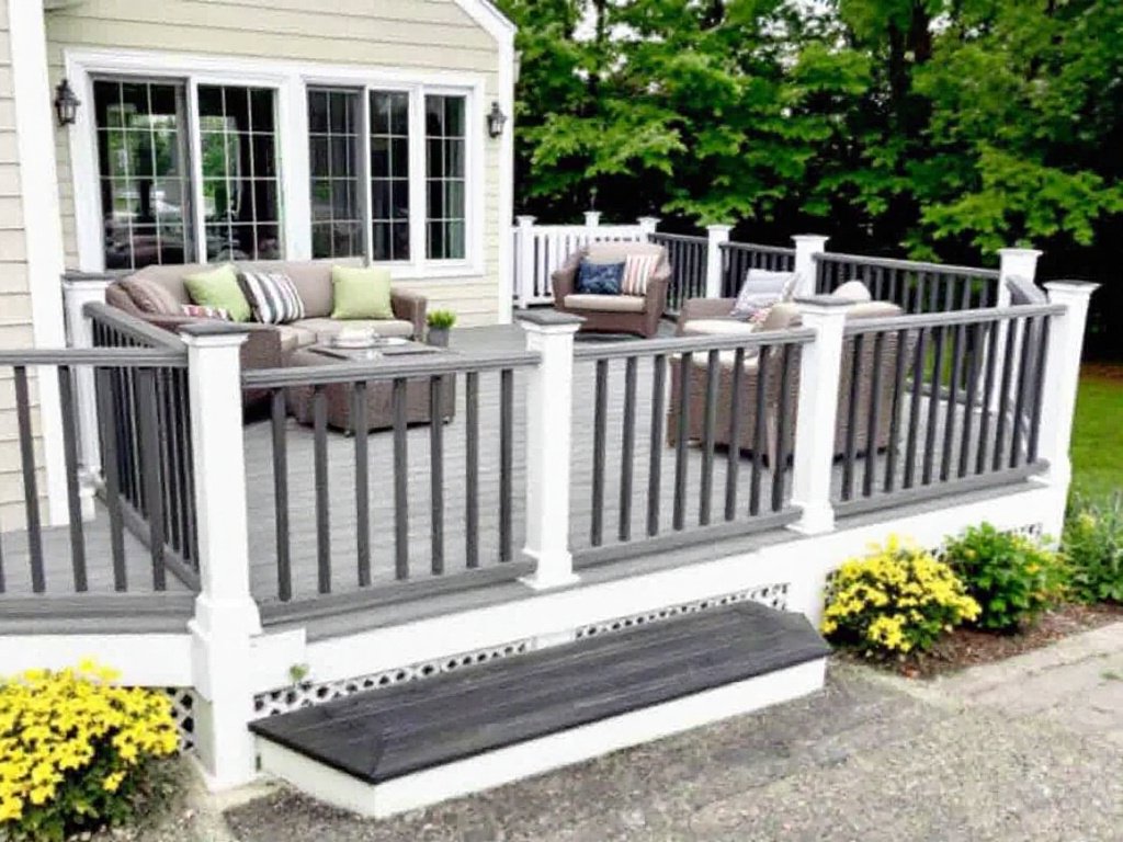 'Revamped deck in Westwood MA showcasing modern design and craftsmanship'