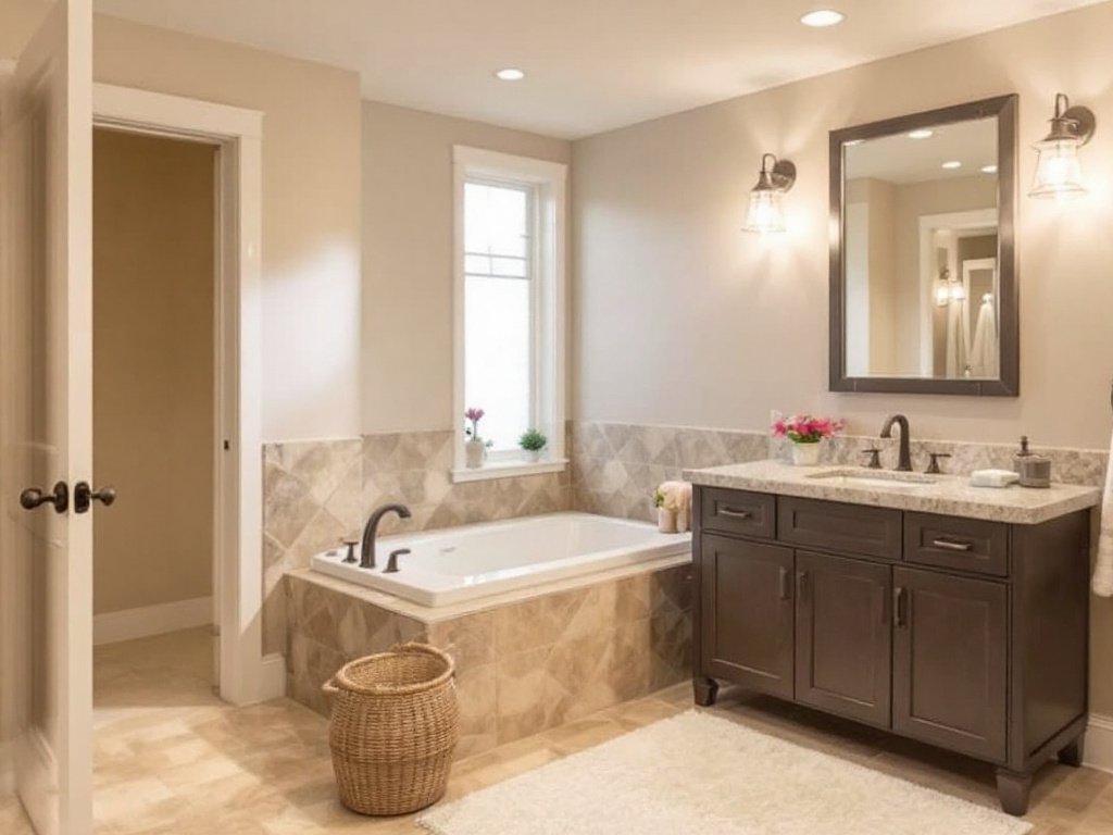 Certified remodeling professionals working on a modern and contemporary basement makeover near Milton, MA.