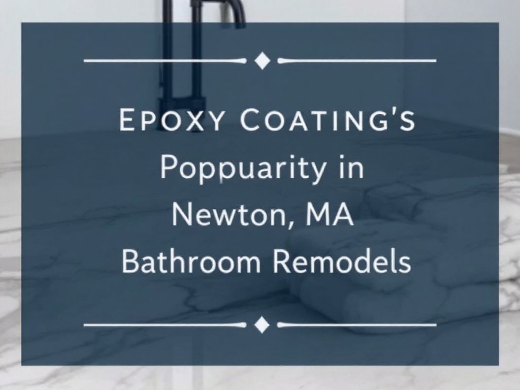 Modern epoxy coating implemented in Newton MA's contemporary bathroom remodeling.
