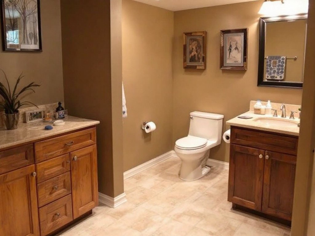 An image showcasing a modern, contemporary basement remodeling design in Medfield, appearing as brand new.