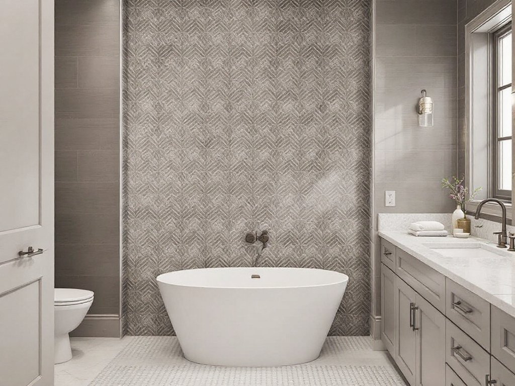 Professionals from top tile installation firms working on a bathroom remodelling project near Brookline, MA.