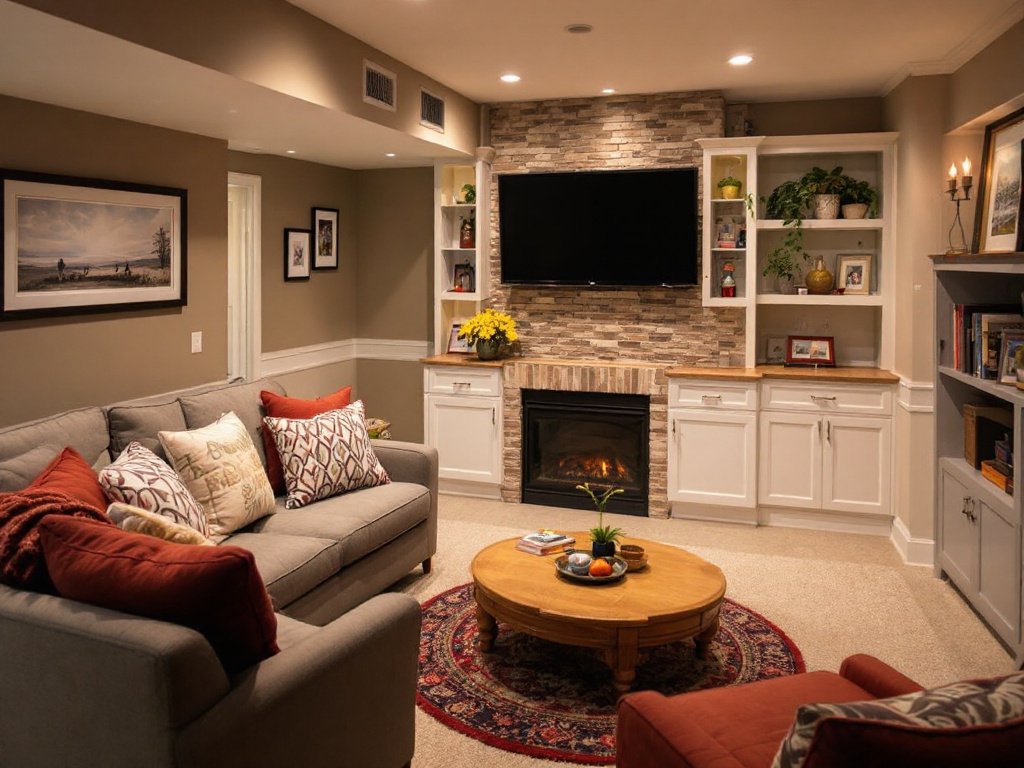 Modern Basement Remodeling in Braintree, MA - Unlocking New Levels of Potential. A fully renovated, contemporary basement in Braintree, MA featuring modern design elements.