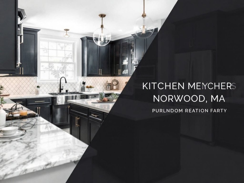 Photograph showcasing a recent kitchen remodeling project in Norwood, MA by topnotch remodelers.