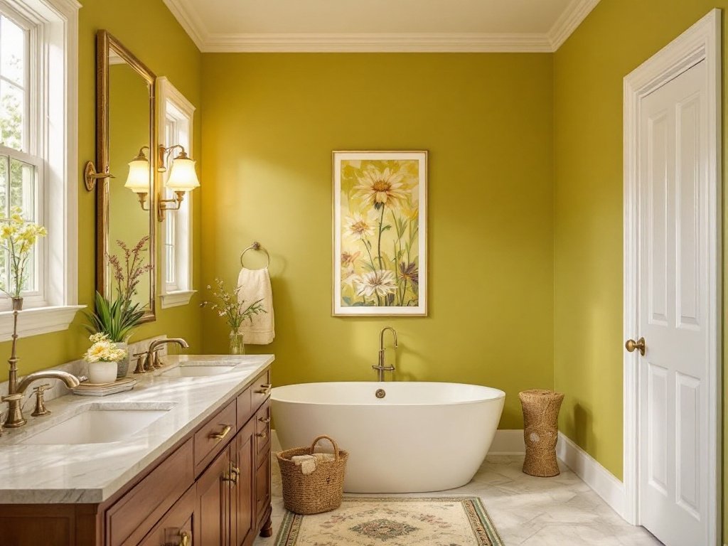 Alt Text: Vibrant display of interior painting transformations found near Burlington, MA.