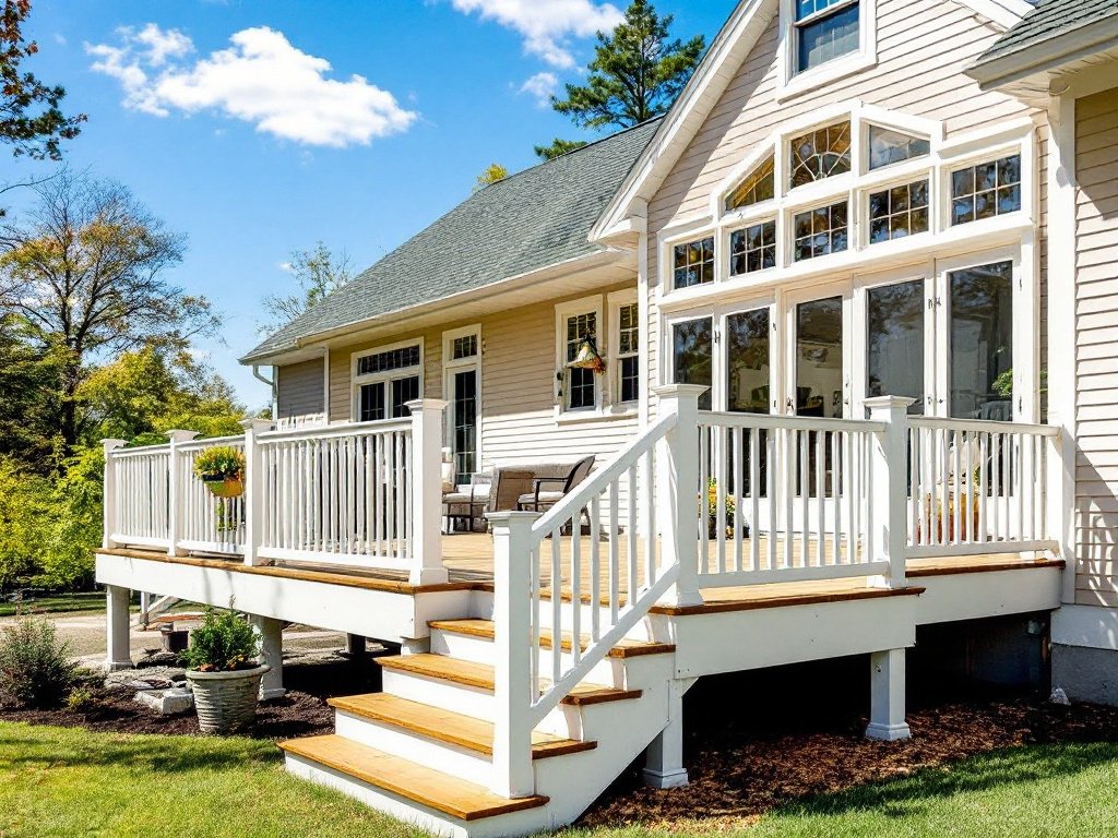 Modern and contemporary top-notch deck construction by contractors in Newton, MA.
