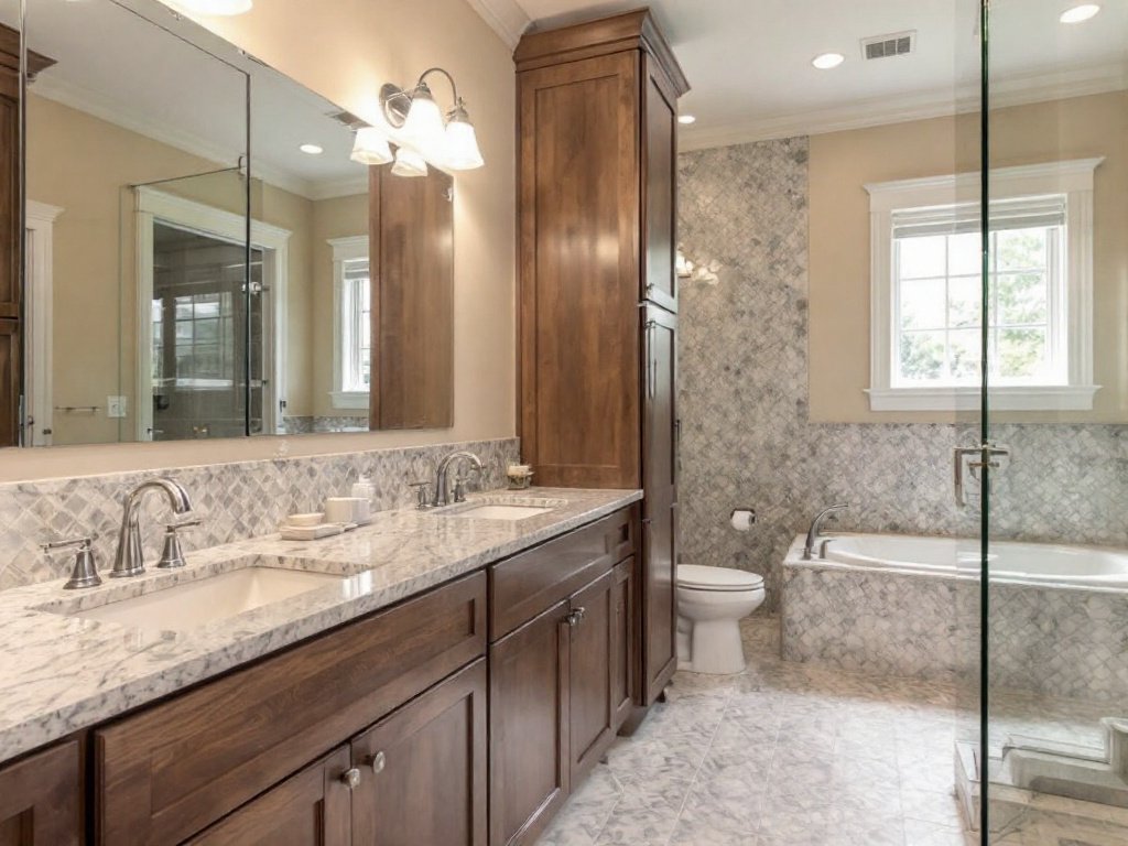 Professional bathroom contractors in Lincoln, Massachusetts showcasing their top-rated bathroom renovation services.