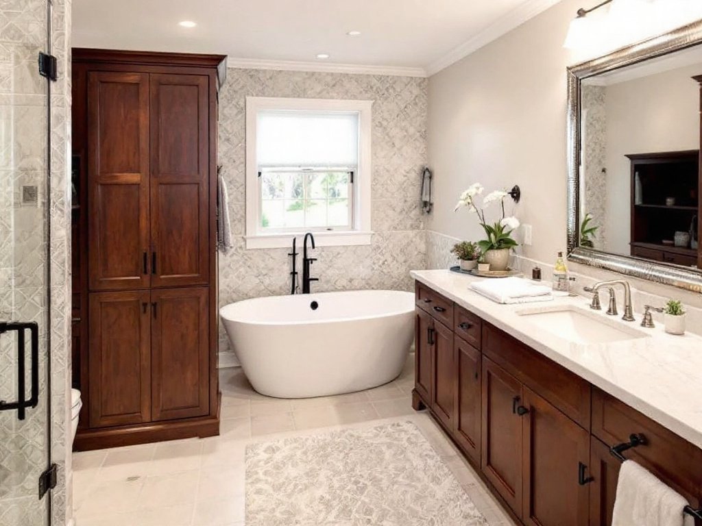 Photo of skilled basement contractors near Winchester, MA, transforming basements into beautifully designed bathrooms.
