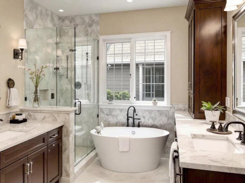 Expert bathroom remodeling contractors in Lincoln, MA working on a bathroom renovation project.