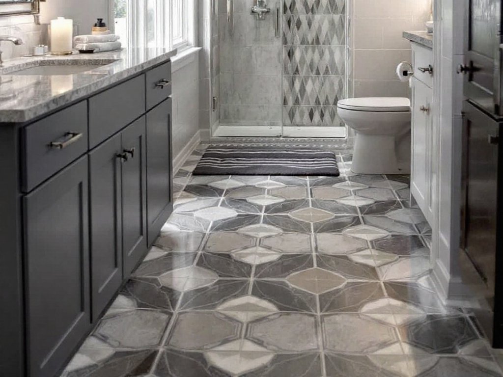 Expert local tile flooring installers creating an exquisite modern design in Acton, MA.