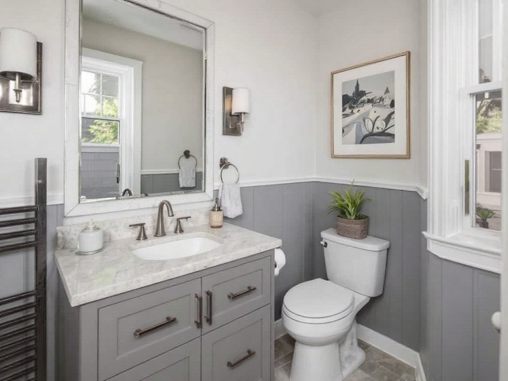 Half bathroom renovation ideas in Boston.