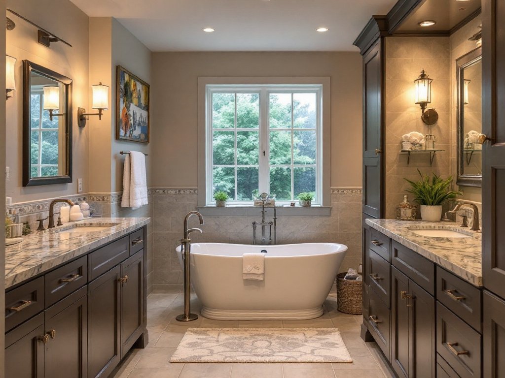 Vision of a transformed basement featuring a modern, contemporary design in Sharon.