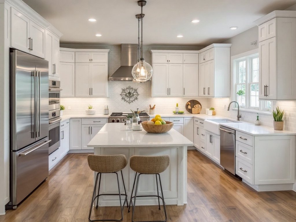 An impeccably renovated modern kitchen by the best kitchen renovation contractors near Wayland, MA.