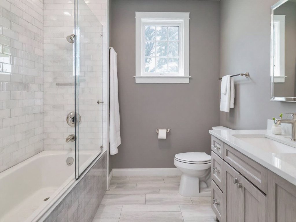 Local Norwood MA tile installation specialists working on a bathroom remodeling project