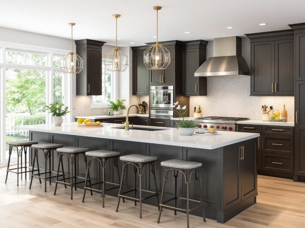 Contemporary-modern kitchen remodel featuring new designs by premium contractors based in Medfield, MA.