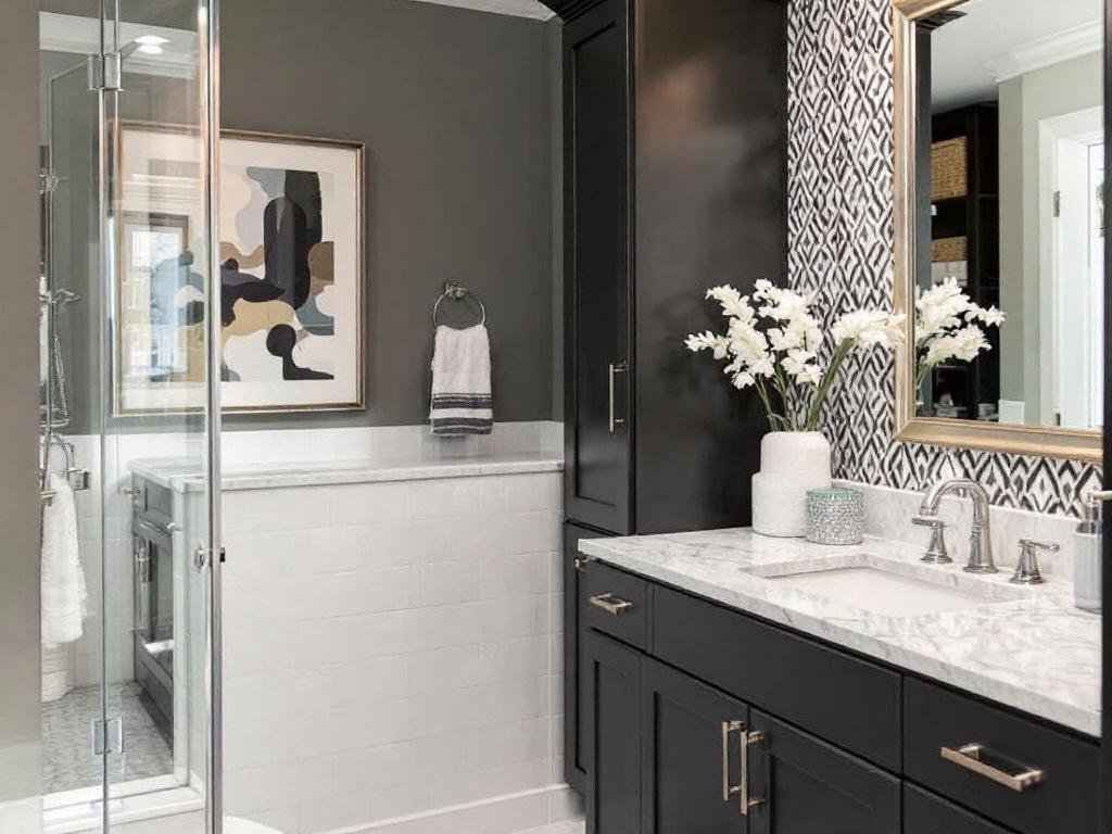 The interior of a beautifully remodeled bathroom by the top-rated remodeler in Winchester, MA.