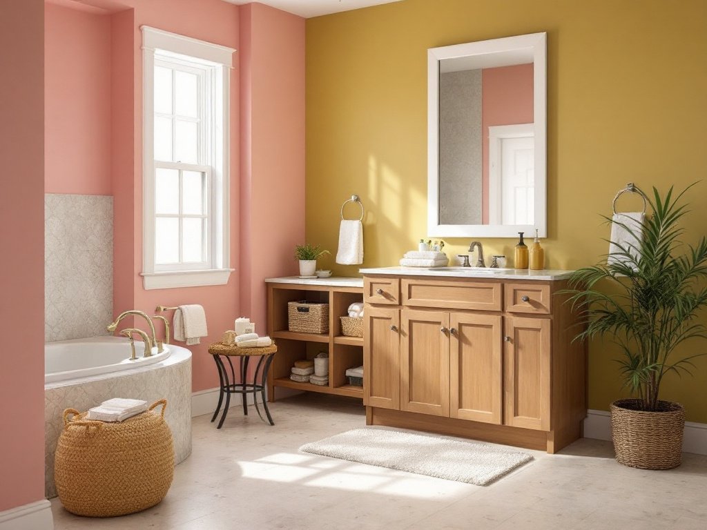 A vibrant and stylishly painted room, reflecting high-quality interior painting service in Billerica MA.