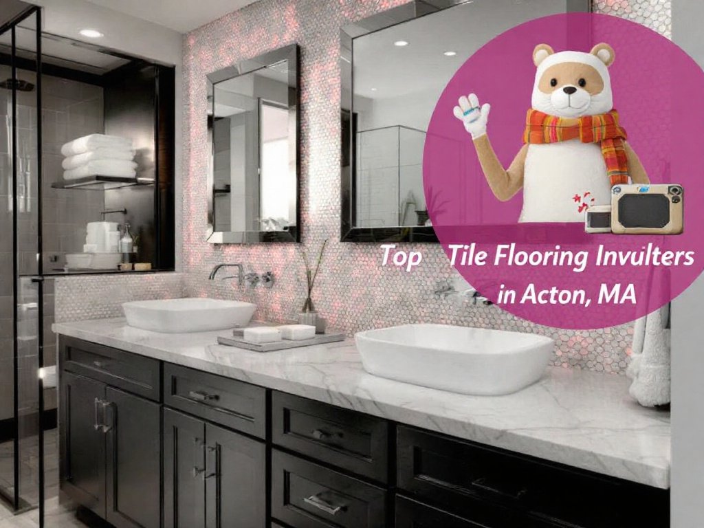 An image featuring the guide for top-notch tile flooring installers around Acton MA, presenting a modern, contemporary design.
