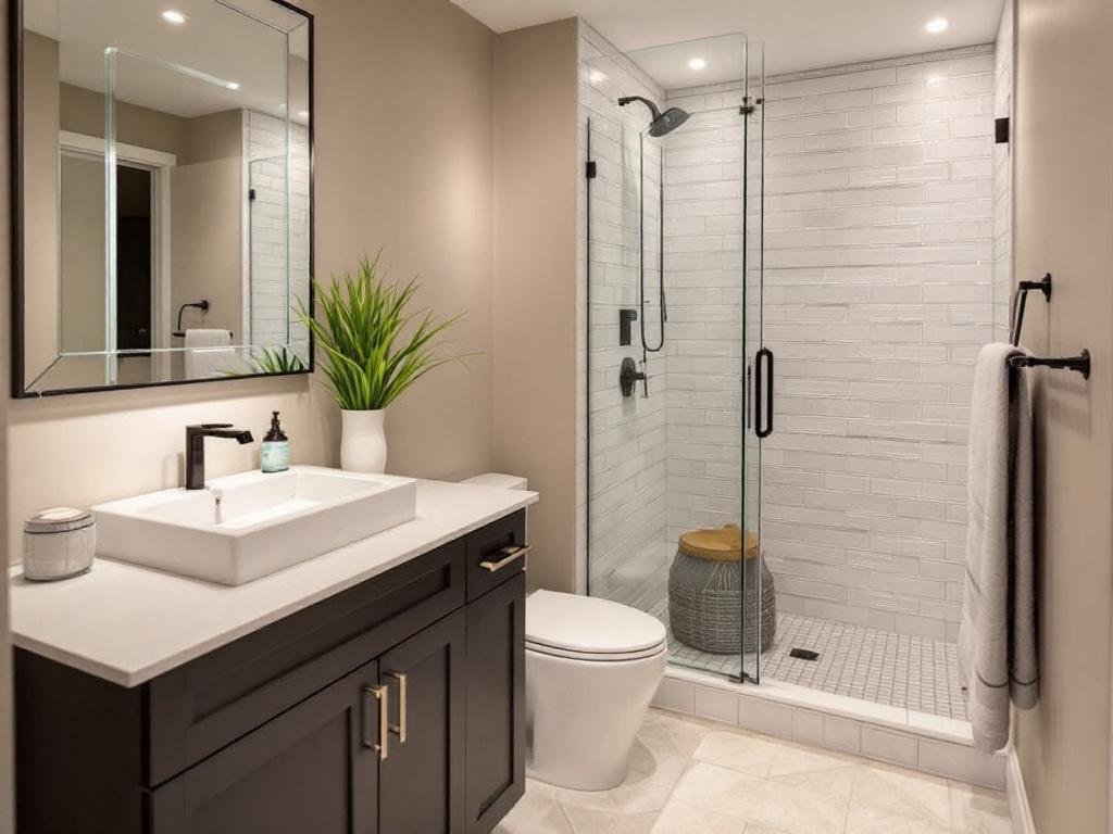 Achieving Your Ideal Bathroom with Waltham's Best Basement Contractors. Professionals working on bathroom renovations in a home located in Waltham, Massachusetts.