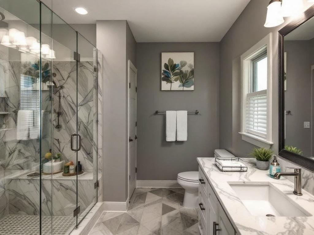Caption: Transform your bathroom into a functional masterpiece with our best general contractors in Natick, MA! Swing by for modern and contemporary bathroom remodeling ideas! A glimpse into contemporary and modern bathroom remodeling by top-rated general contractors near Natick MA.