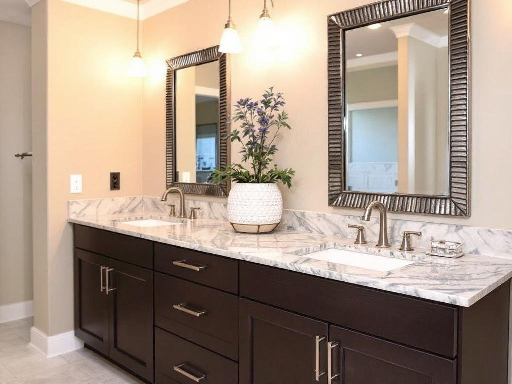 Sleek and modern bathroom design created by top remodeling contractors near Weston, MA.
