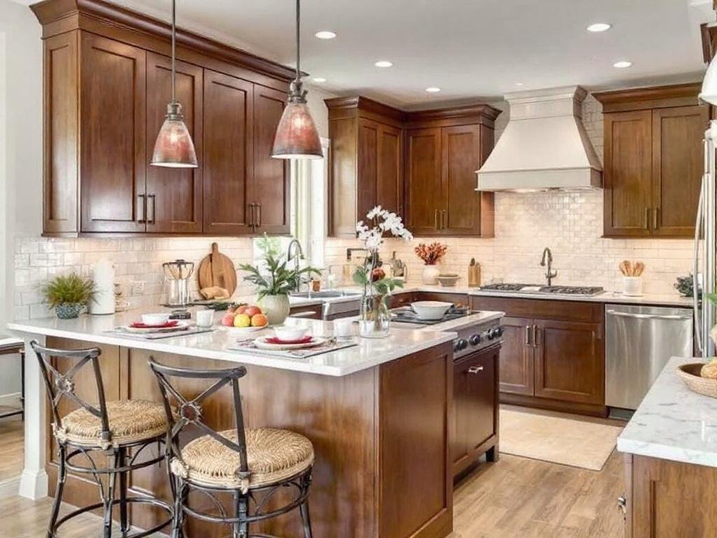 Professional kitchen contractors near Brookline, MA working on upgrading a kitchen space.