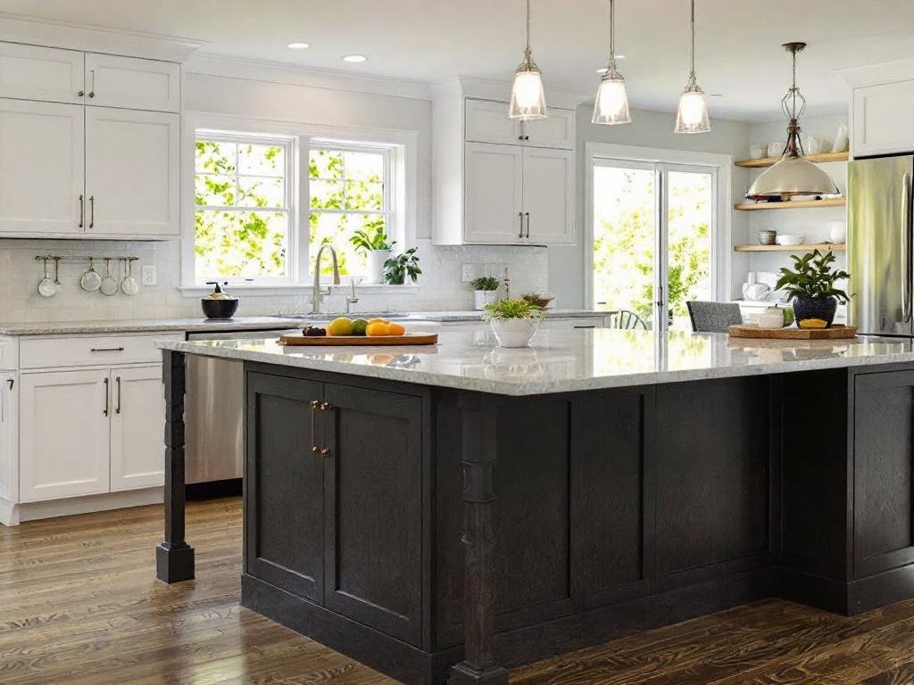 Transform your kitchen with an elegant touch of modernity - Kitchen Renovation Contractors near Bedford MA. Modern, contemporary-designed kitchen after renovation by contractors near Bedford, MA.