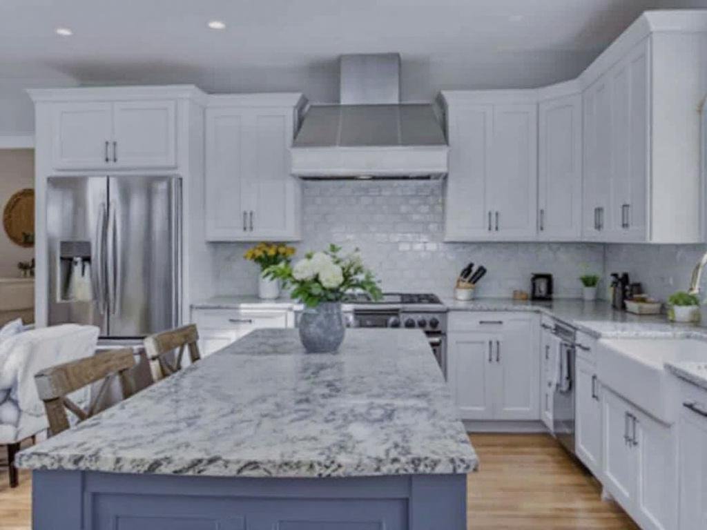 Alt Text: Image related to top kitchen remodel contractors in Ashland, MA displaying a beautifully renovated kitchen that acts as the heart of a home.
