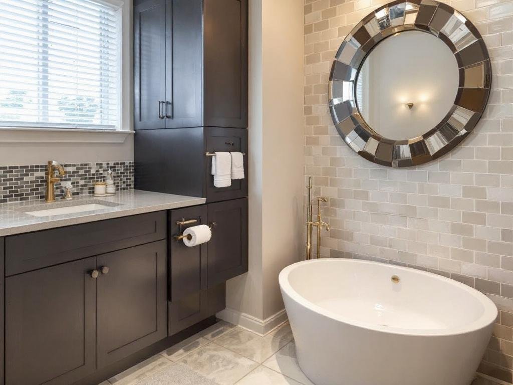 Alt text: Professional basement remodeling experts working on a project in a Norwood residence.