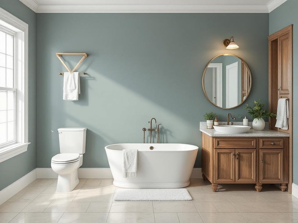 A stunning bathroom remodel showcasing the detailed work of professional painting contractors.