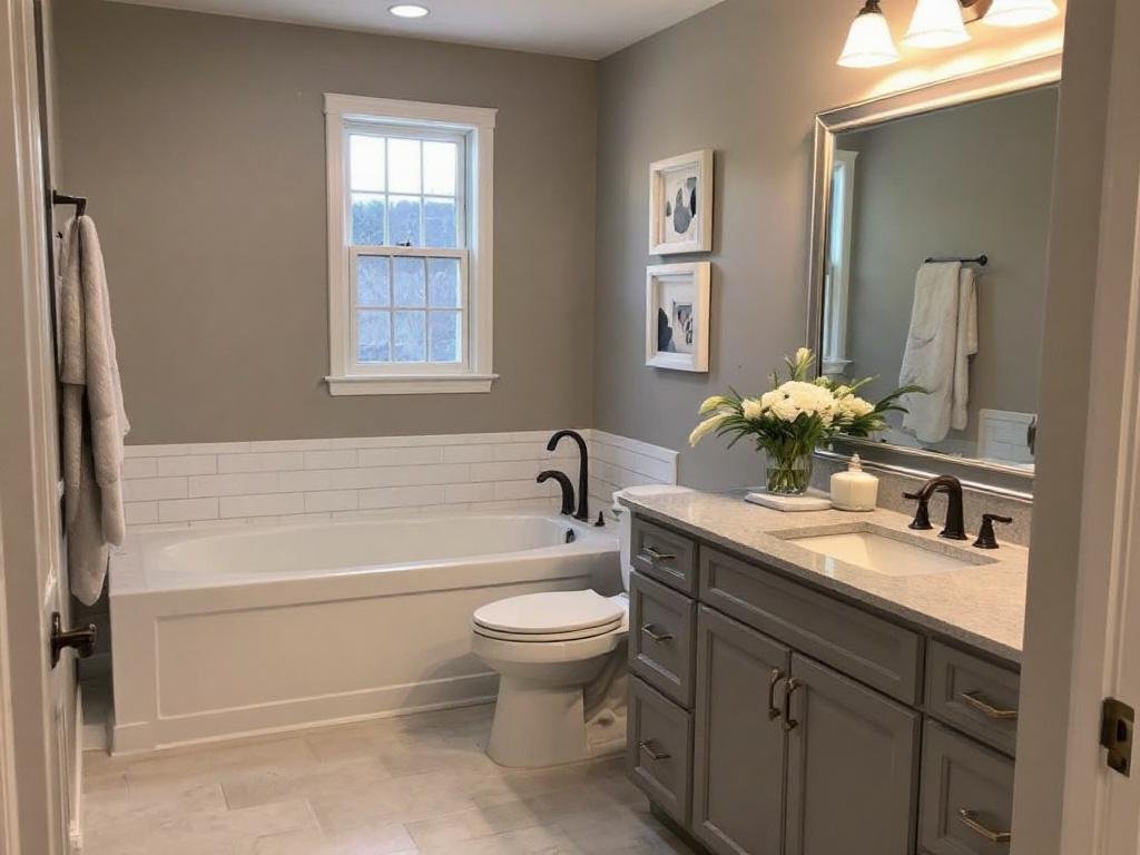 Embrace Contemporary Elegance: Winchester's Leading Bathroom Remodeling Service. Alt Text: Chic bathroom transformation featuring modern design in Winchester, MA by a leading bathroom remodeler.